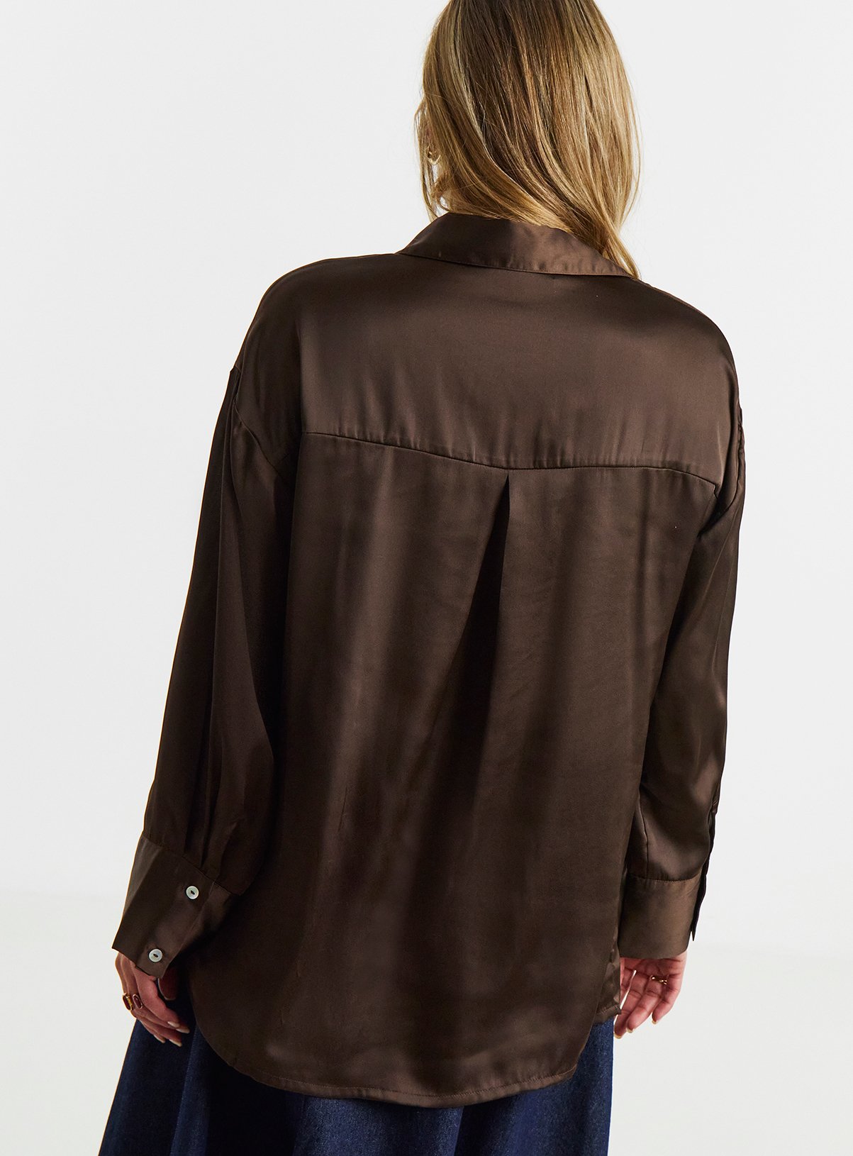 JD WILLIAMS Satin Long Sleeve Shirt 20 - Image 4 thumbnail